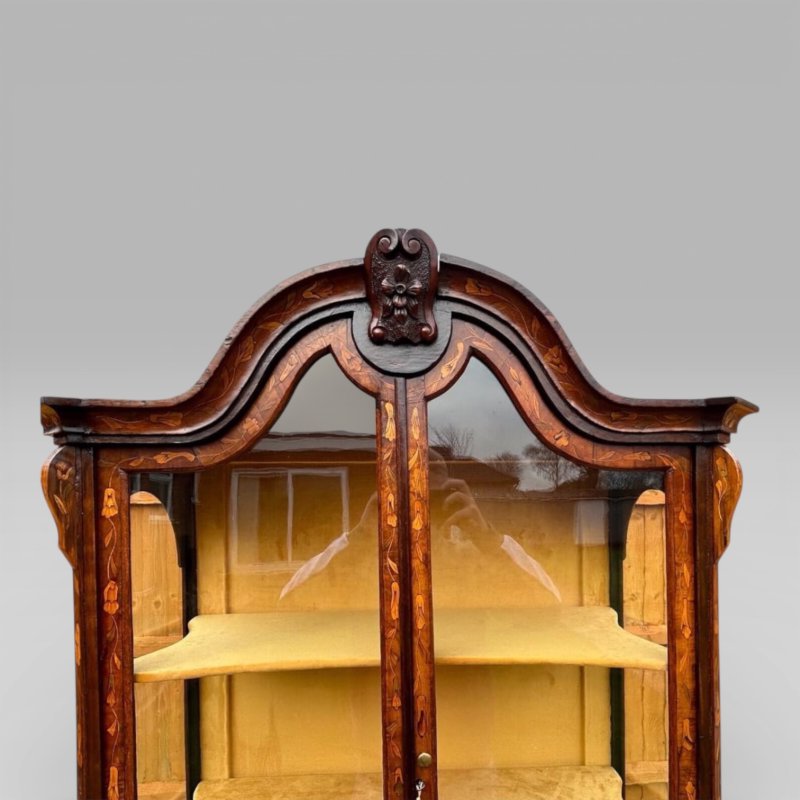 Edwards & Roberts Dutch Marquetry Display Cabinet On Chest - Image 7